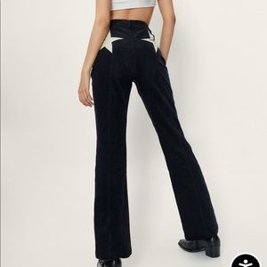 Nasty Gal Corduroy High Waisted Flared Star Bum Pants- New with tags!!!!!